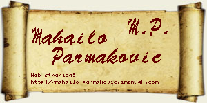Mahailo Parmaković vizit kartica